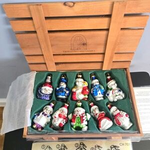 Vintage Set of 10  Christmas Ornaments Thomas Pacconi Classics Hand Crafted/NEW